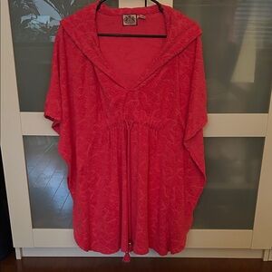 Juicy Couture Coral Hooded Swim Cover Up